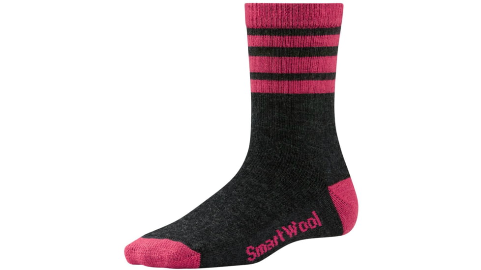 Striped Hike Medium Crew Sock - Womens-Charcoal-Large