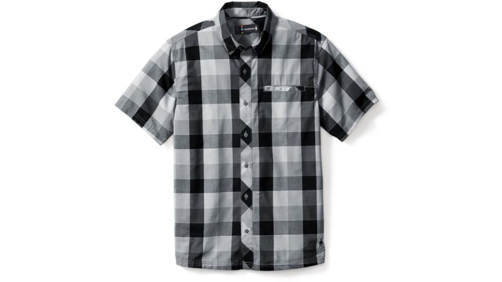 Smartwool Summit Country Retro Plaid Short Sleeve Shirt - Men's-Light Gray-Small