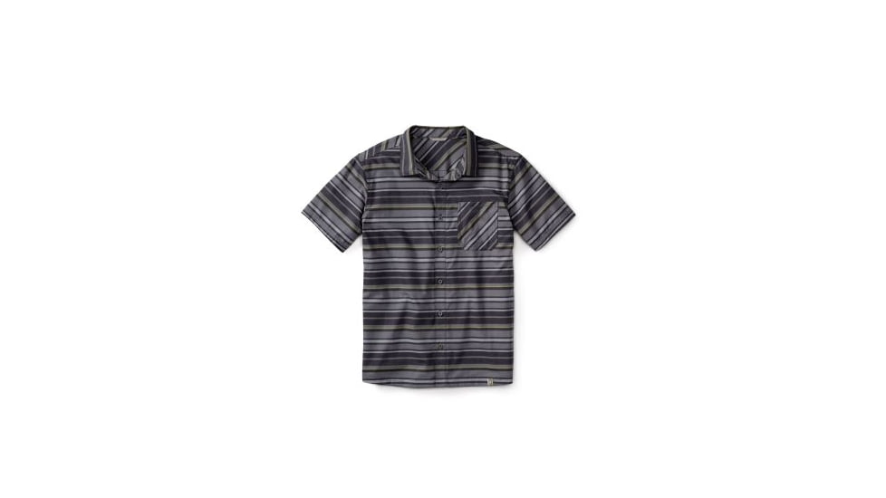 Smartwool Summit County Striped Shirt - Mens, Medium Gray, Medium, SW010023052M