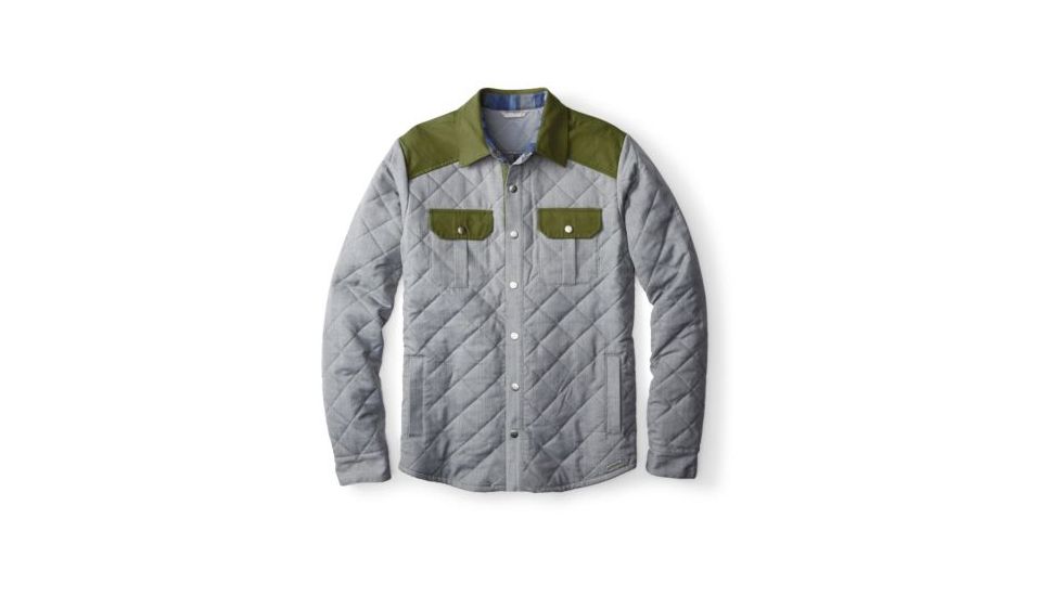 Smartwool Summit Summit County Quilted Shirt Jacket - Mens, Light Gray Heather, 2XL, SW000113883XXL