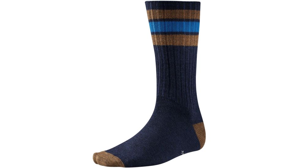 Smartwool Thunder Creek Medium Crew Casual Sock - Men's-Deep Navy Heather-Large