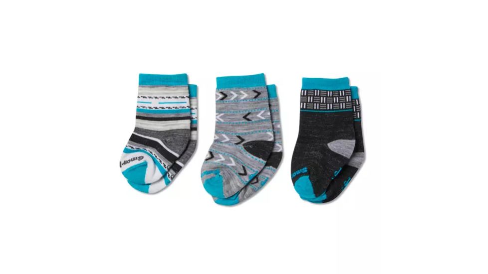 Smartwool Toddler Trio Socks - Kids, Black, 3T, SW003909001-3T