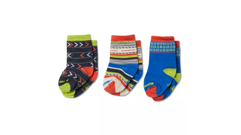 Smartwool Toddler Trio Socks - Kids, Bright Blue, 3T, SW003909378-3T