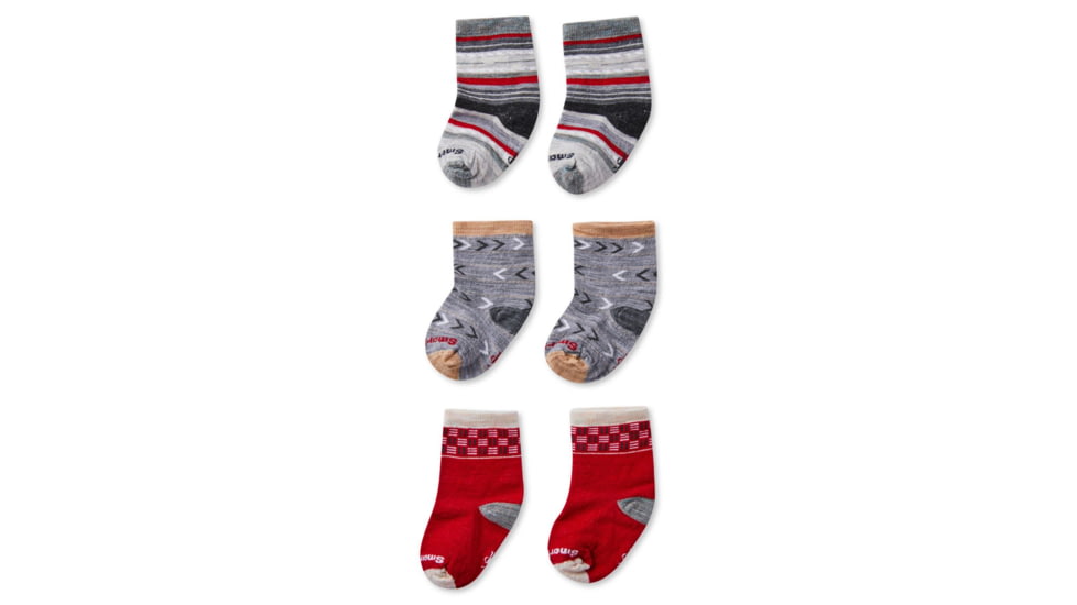 Smartwool Toddler Trio Socks - Kids, Lunar Gray Heather, 24M, SW003909E15-24M