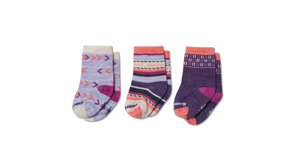 Smartwool Toddler Trio Socks - Kids, Meadow Mauve, 24M, SW003909A22-24M