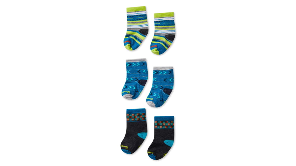 Smartwool Toddler Trio Socks - Kids, Ocean Abyss, 24M, SW003909E21-24M