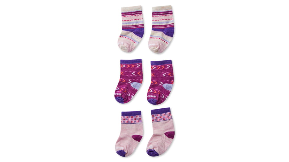 Smartwool Toddler Trio Socks - Kids, Pink Nectar, 3T, SW003909B98-3T
