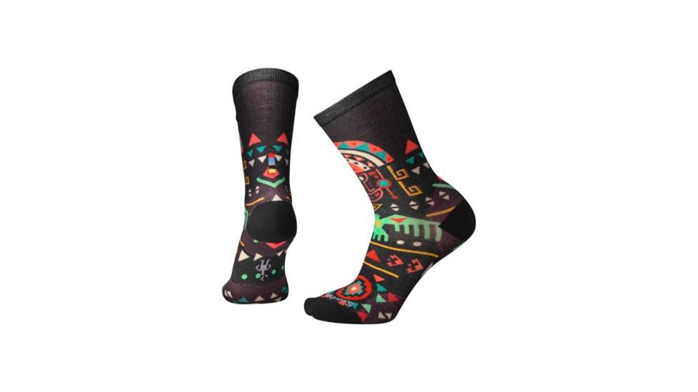 Smartwool Totem Valley Print Crew Sock - Women's, Black, Medium SW003823001-M