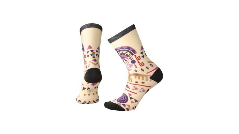 Smartwool Totem Valley Print Crew Sock - Women's, Oatmeal, Medium SW003823241-M