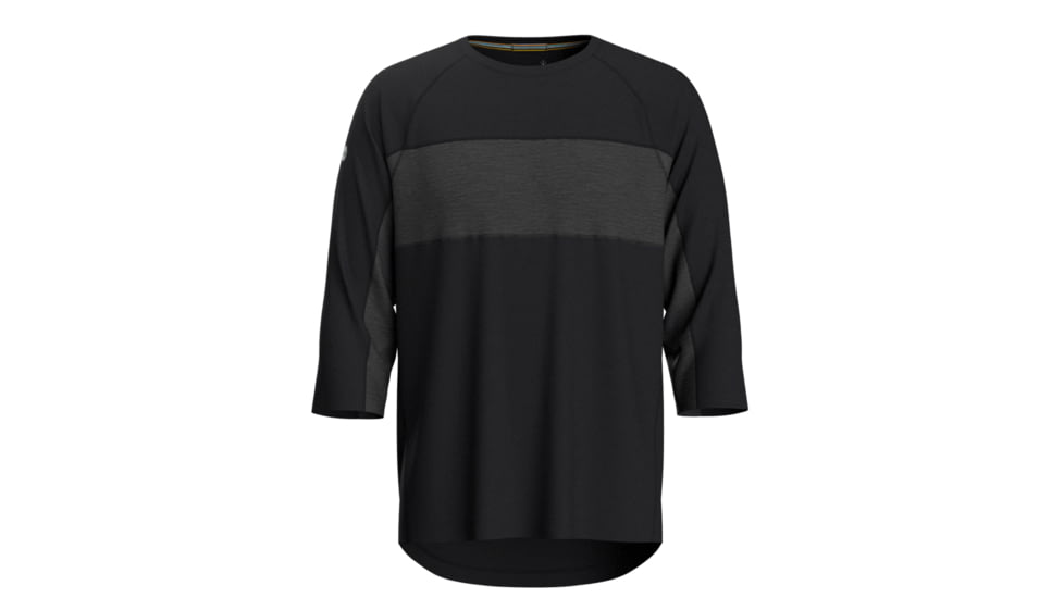 Smartwool Ultralite Mountain Bike 3/4 Sleeve Tee - Mens, Charcoal, Small, SW0165530161S