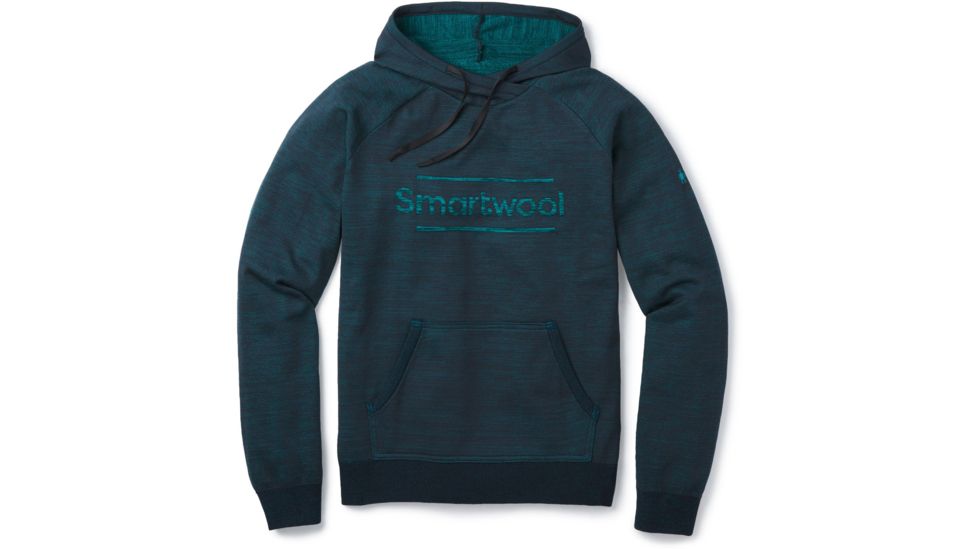 Smartwool Unisex Intraknit Merino Logo Hoodie, Everglade, Small, SW000386B96-S