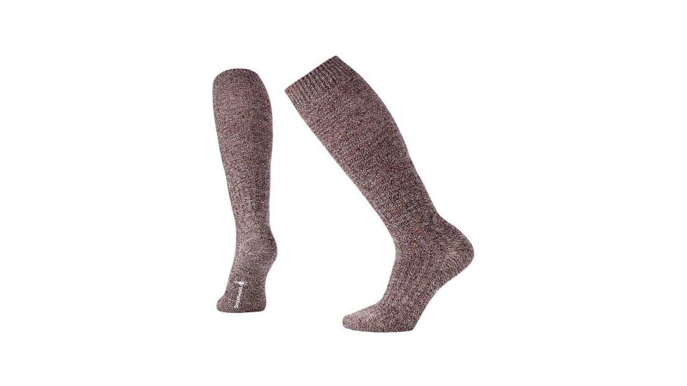 Smartwool Wheat Fields Knee High Sock - Women's, Bordeaux Heather, Medium SW0SB615587-M