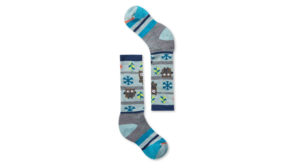 Smartwool Wintersport Owl Socks - Kids, Lunar Gray, Large, SW001293E47-L