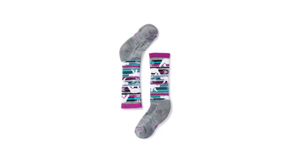 Smartwool Wintersport Polar Bear Sock - Kids, Light Gray, Large SW001088039-L