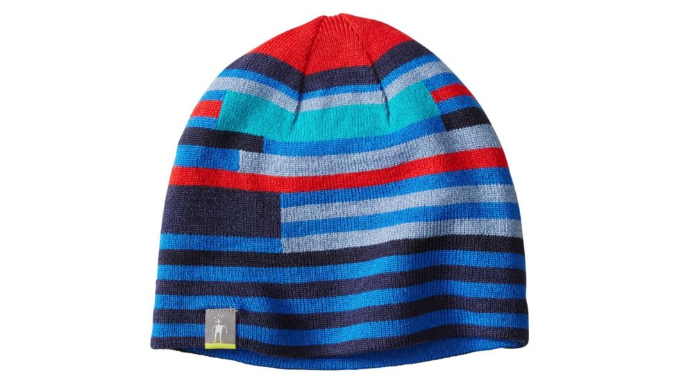 Smartwool Wintersport Stripe Hat - Kids -Bright Blue-Small