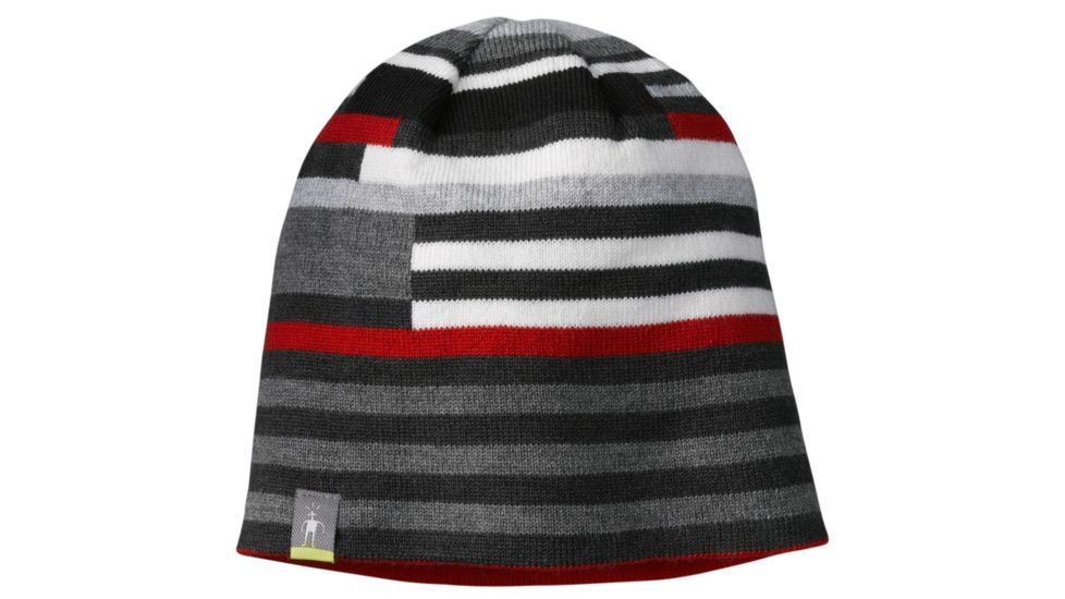 Smartwool Wintersport Stripe Hat - Kids -Charcoal Heather-Small