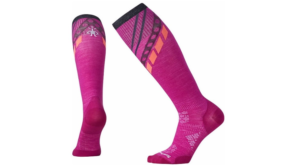 Smartwool PhD Ski Ultra Light Sock - Women's-Berry-Large