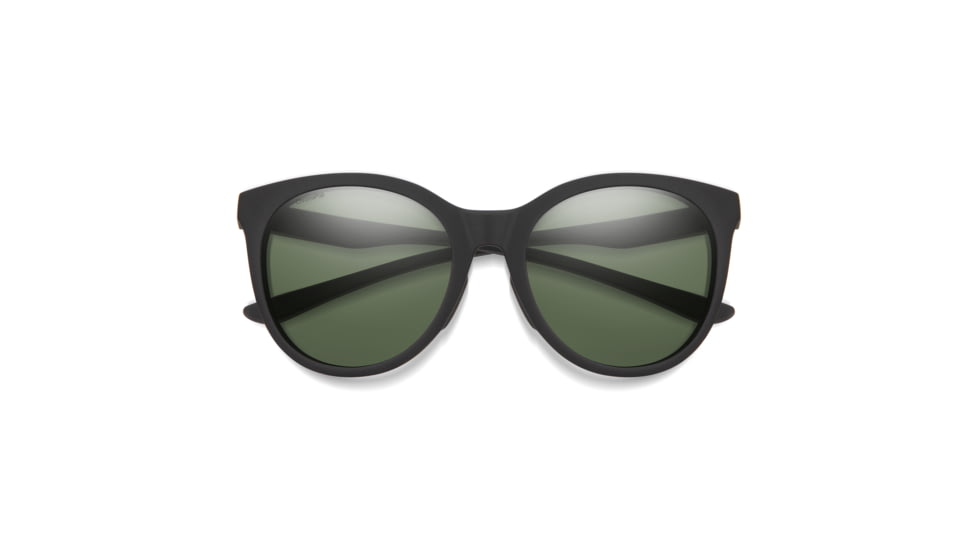 Smith Bayside Sunglasses, Matte Black Frame, ChromaPop Polarized Gray Green Lens, 20367200354L7