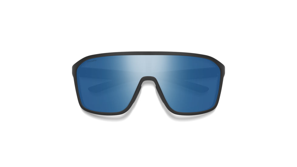 Smith Boomtown Sunglasses, Matte Black Frame, ChromaPop Polarized Blue Mirror Lens, 20493200399XX