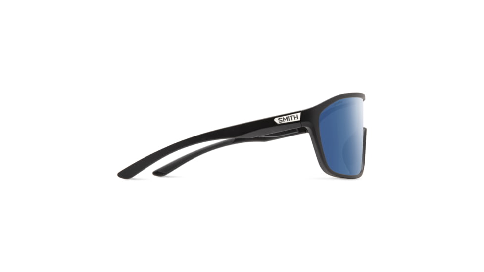 Smith Boomtown Sunglasses, Matte Black Frame, ChromaPop Polarized Blue Mirror Lens, 20493200399XX