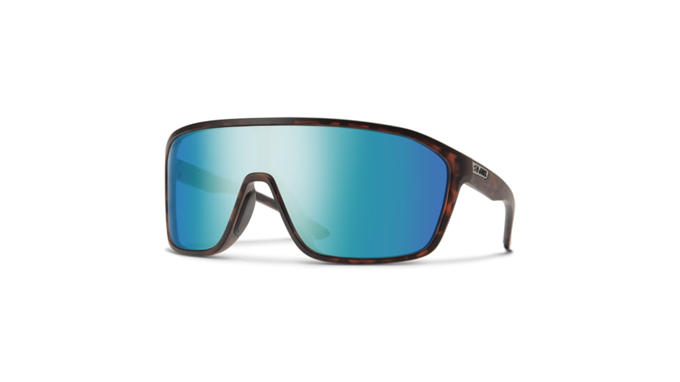 Smith Boomtown Sunglasses, Matte Tortoise Frame, ChromaPop Polarized Opal Mirror Lens, 204932HGC99QG