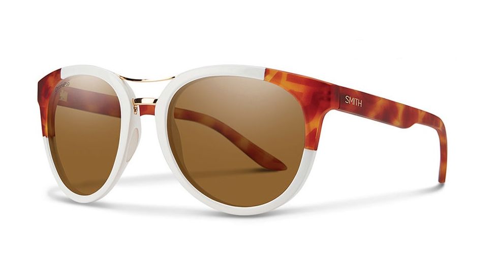 Smith Bridgetown Sunglasses, White Honey Tortoise Block Frame, Polarized Brown Lens, Polarized, BNCPBRWHTB