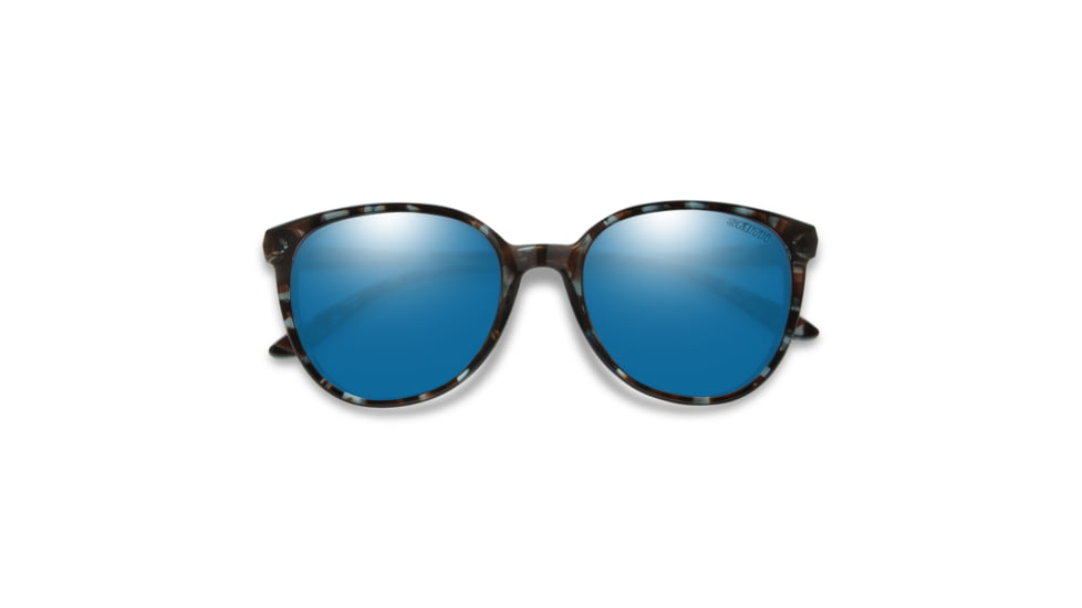 Smith Cheetah Sunglasses, Sky Tortoise Frame, ChromaPop Polarized Blue Mirror Lens, 216801JBW54QG