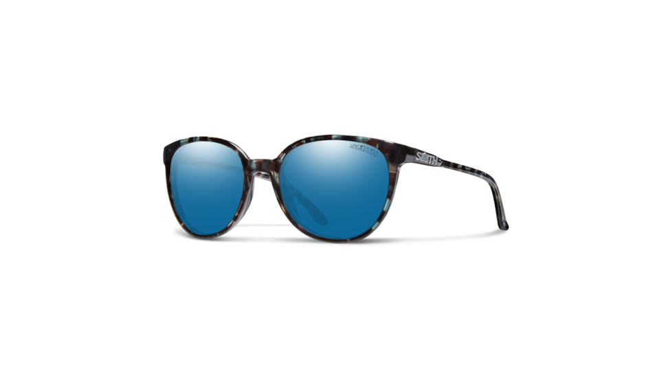 Smith Cheetah Sunglasses, Sky Tortoise Frame, ChromaPop Polarized Blue Mirror Lens, 216801JBW54QG