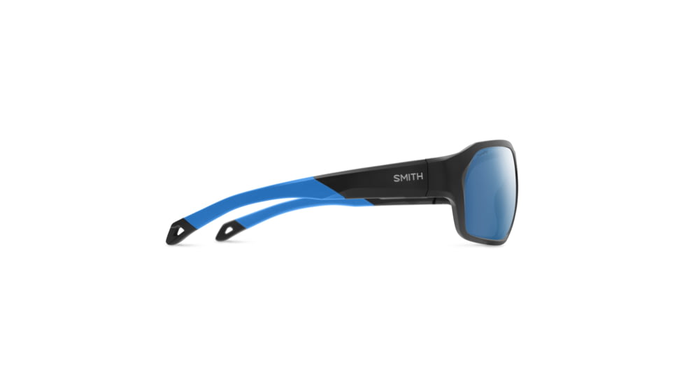 Smith Deckboss Sunglasses, Matte Black Blue Frame, ChromaPop Polarized Blue Mirror Lens, 2040660VK63QG