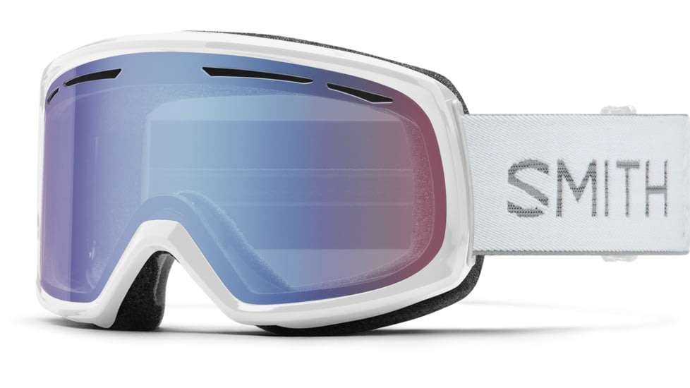 Smith Drift Goggle, Blue Sensor Mirror, White Chunky Knit, M004200OR99ZF