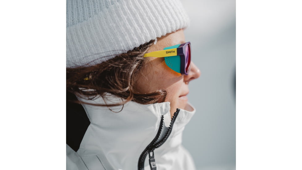 Smith Embark Sunglasses, Purple/Cinder/Hi Viz Frame, ChromaPop Polarized Opal Mirror Lens, 20461783858QG