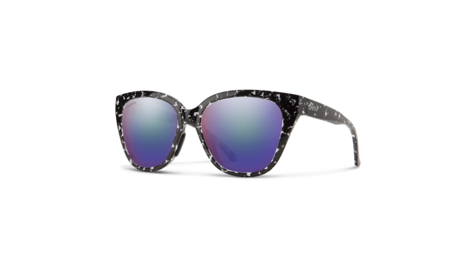 Smith Era Sunglasses, Black Marble Frame, ChromaPop Polarized Violet Mirror Lens, 204063GBY55DF