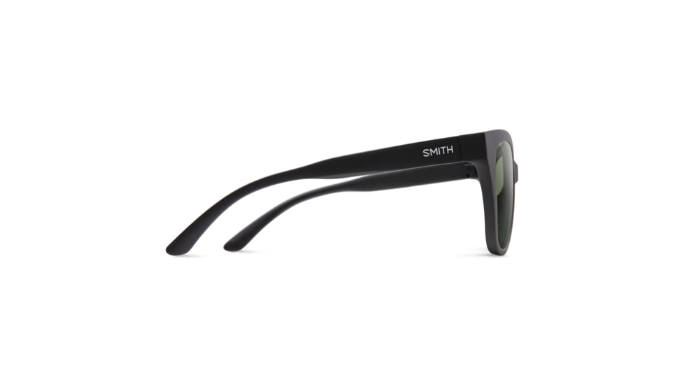 Smith Era Sunglasses, Matte Black Frame, ChromaPop Polarized Gray Green Lens, 20406300355L7