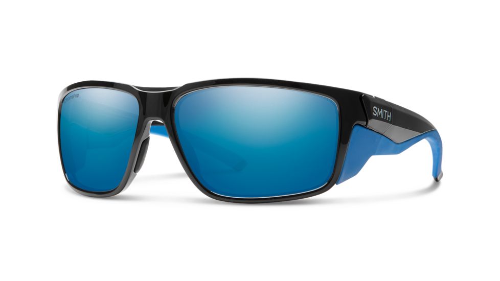 Smith Freespool Mag Sunglasses, Black Imperial Blue Frame, Chromapop Blue Mirror Lens, 20152080764QG