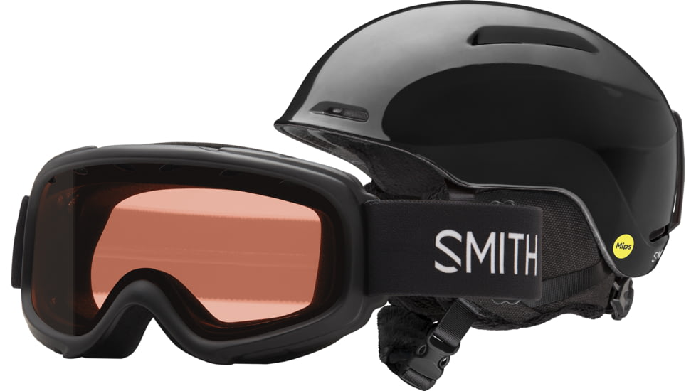 Smith Glide Jr. MIPS/Gambler Combo Helmet, Black, Youth Small, E005292QJ5155