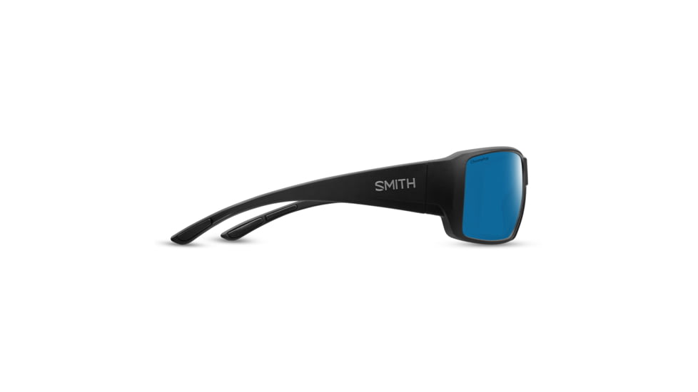 Smith Guides Choice XL Sunglasses, Matte Black Frame, ChromaPop Glass Polarized Blue Mirror Lens, 20444800363QG