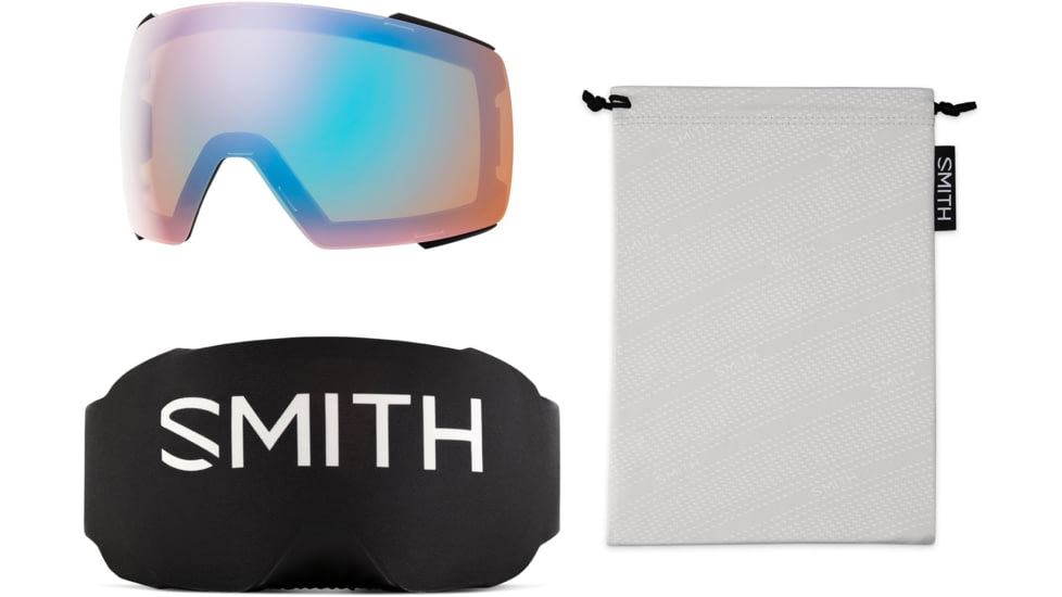 Smith I/O Mag Goggle, MAG Series, Black, ChromaPop Everyday Blue Mirror Lens, M004270JX994B