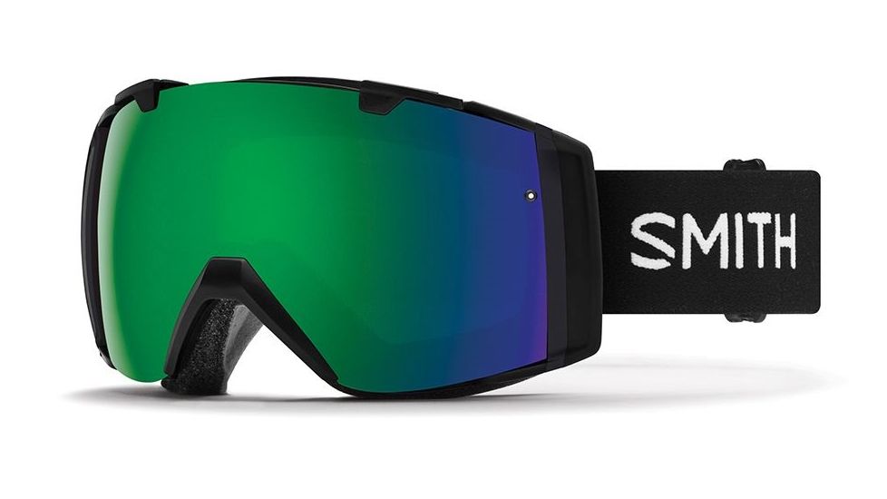 Smith I/O Snow Goggles - Mens, Black, Chromapop Sun Green Mirror Lens, II7CPSBK19
