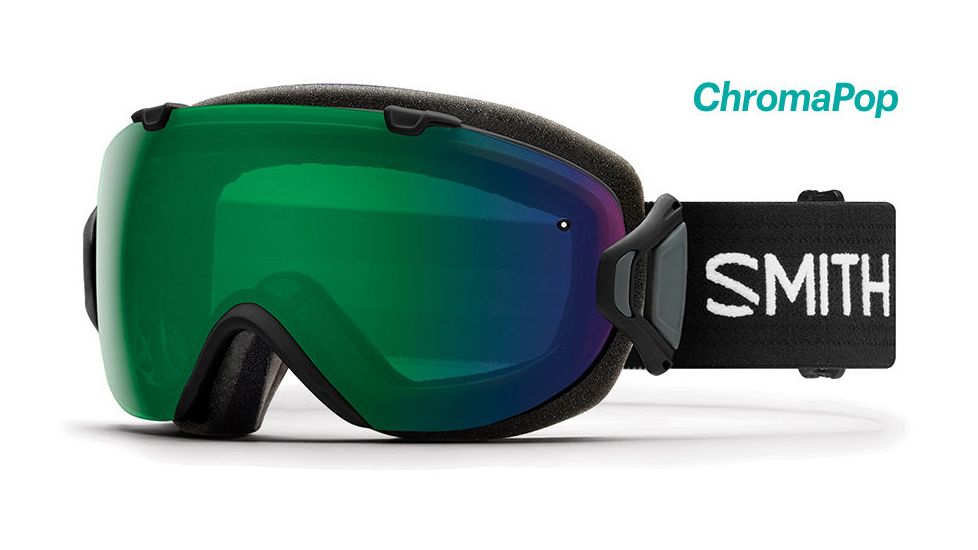 Smith I/OS ChromaPop Goggles Women's, Black/Chromapop Everyday Green Mirror IS7CPGBK18