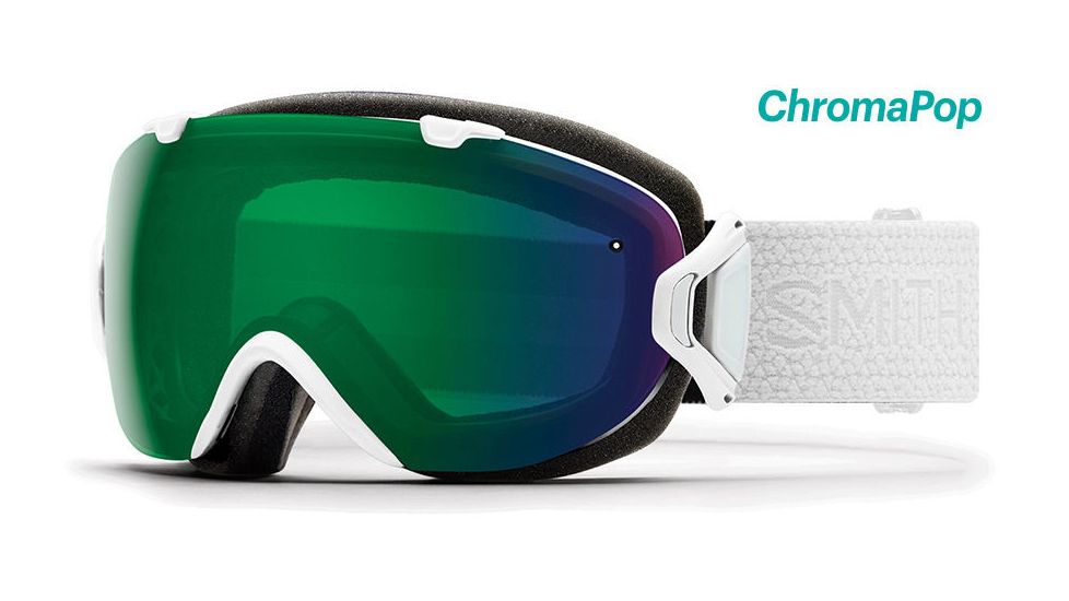 Smith I/OS ChromaPop Goggles Women's, White Mossaic/Everyday Green Mirror IS7CPGMSW18
