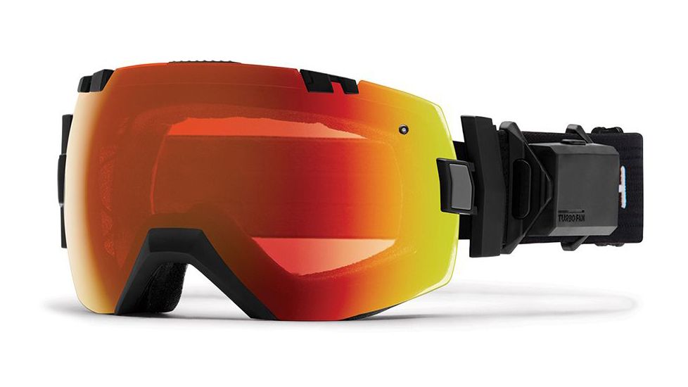 Smith I/OX Turbo Fan Snow Goggles - Mens, Black, Chromapop Everyday Red Mirror Lens, IL5CPEBK18
