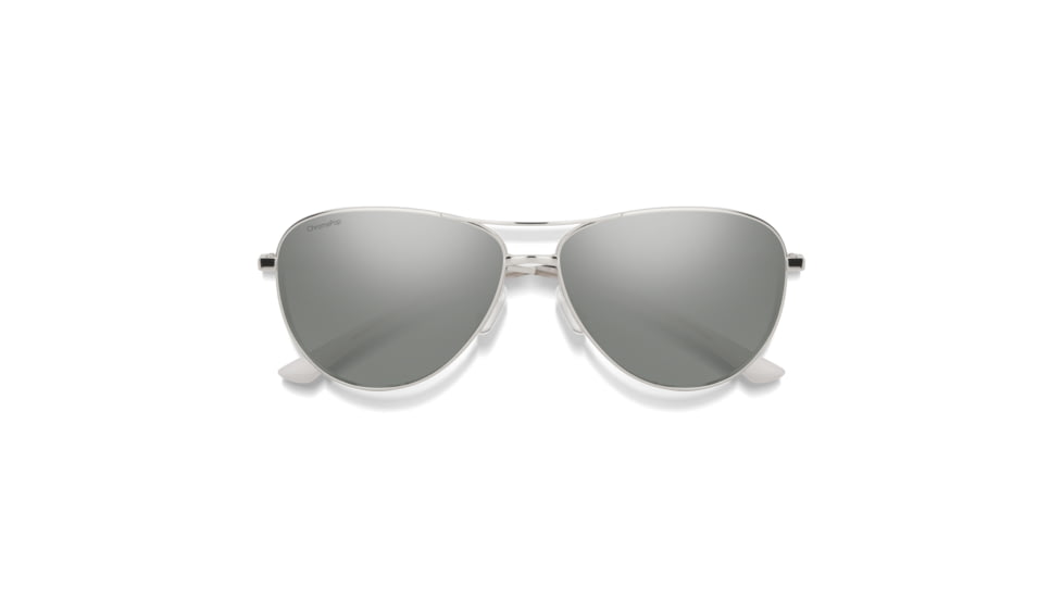 Smith Langley Sunglasses, Silver Frame, ChromaPop Polarized Platinum Mirror Lens, 23344401060OP