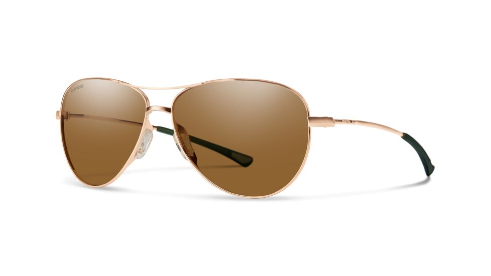 Smith Langley Sunglasses, Matte Rose Gold Frame, Polarized Brown Lens, 2334440Y860SP