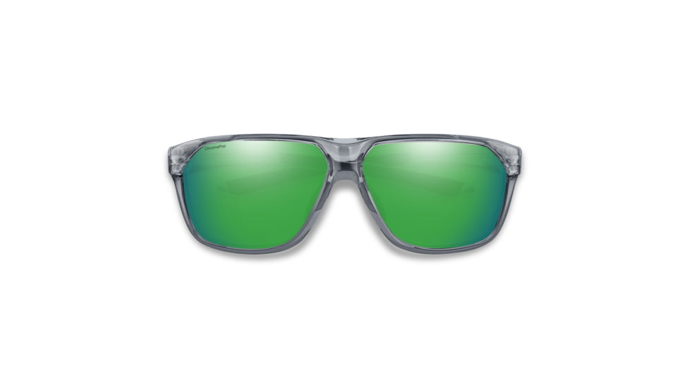 Smith Leadout PivLock Sunglasses, Cement Crystal Frame, ChromaPop Green Mirror Lens, 20419808A63X8