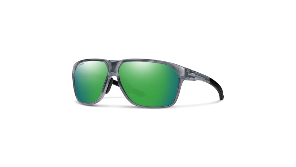 Smith Leadout PivLock Sunglasses, Cement Crystal Frame, ChromaPop Green Mirror Lens, 20419808A63X8