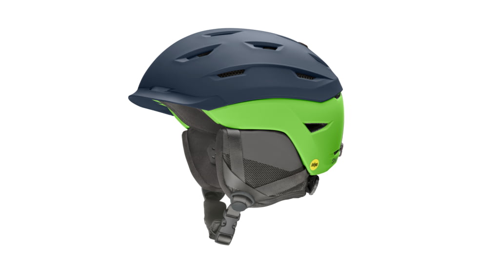 Smith Level Mips Helmet, Matte French Navy/Limelight, Medium, E006282U55559