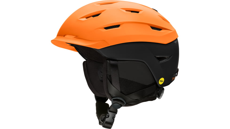Smith Level Mips Helmet, Matte Mandarin / Black, Small, E006280SQ5155