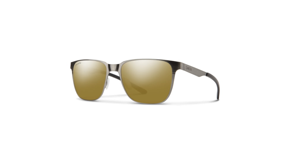 Smith Lowdown Metal Sunglasses, Brushed Gunmetal Frame, ChromaPop Polarized Bronze Mirror Lens, 204930KJ154QE