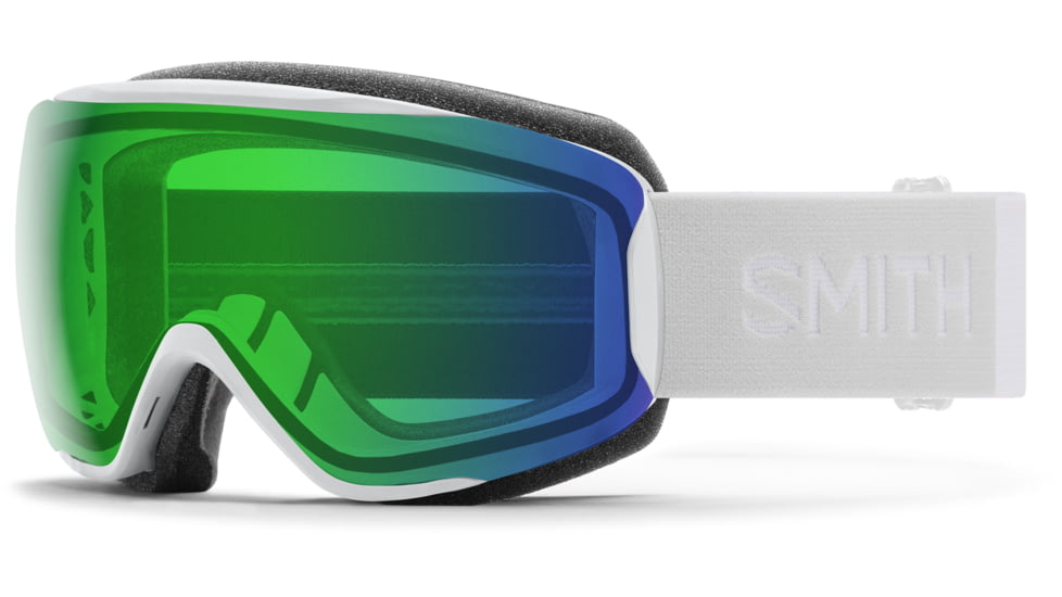 Smith Moment Googles, ChromaPop Everyday Green Mirror, White Vapor, M0074533F99XP