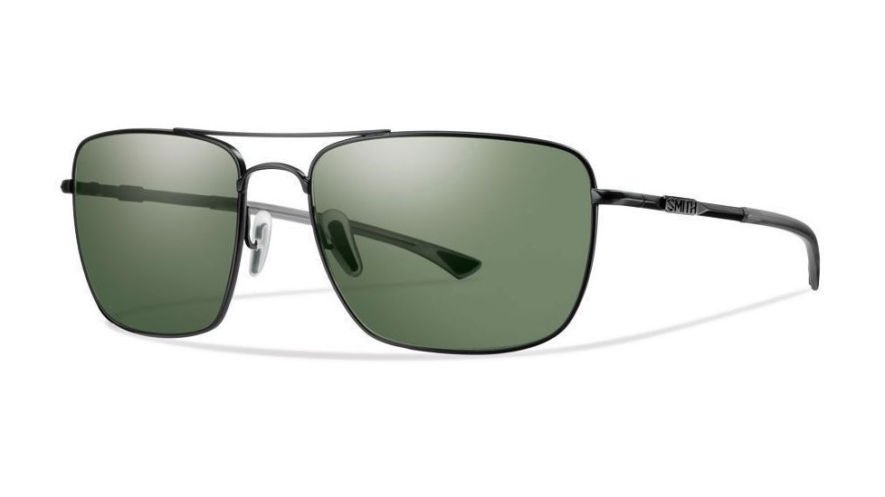 Smith Nomad Sunglasses-ChromaPop Polar Gray Green-Matte Black